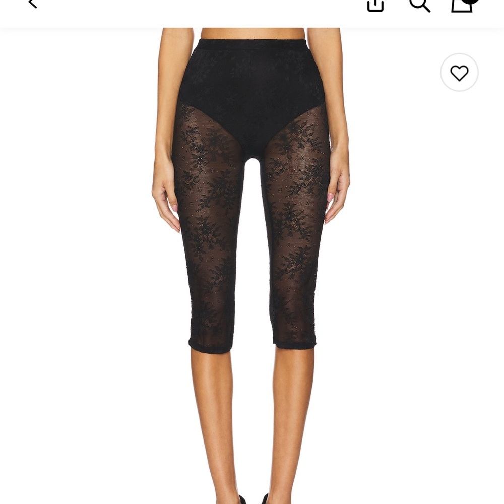 AFRM Black Lace Sheer Leggings - Size small NWT